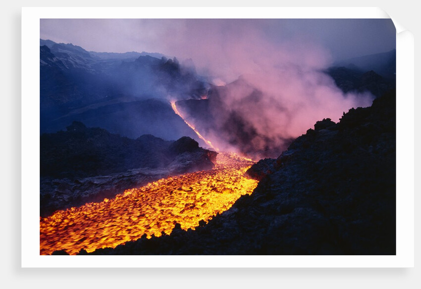 Lava Flowing from Mount Etna by Anonymous