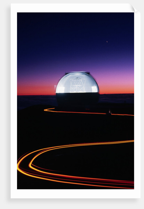 Keck Telescope at Sunset by Anonymous
