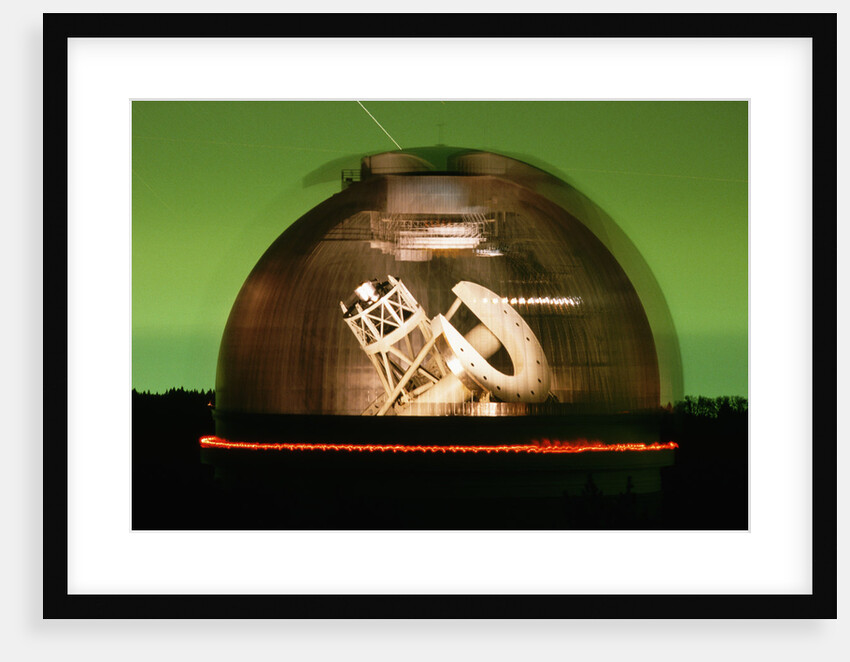Hale Telescope Inside Palomar Observatory by Anonymous