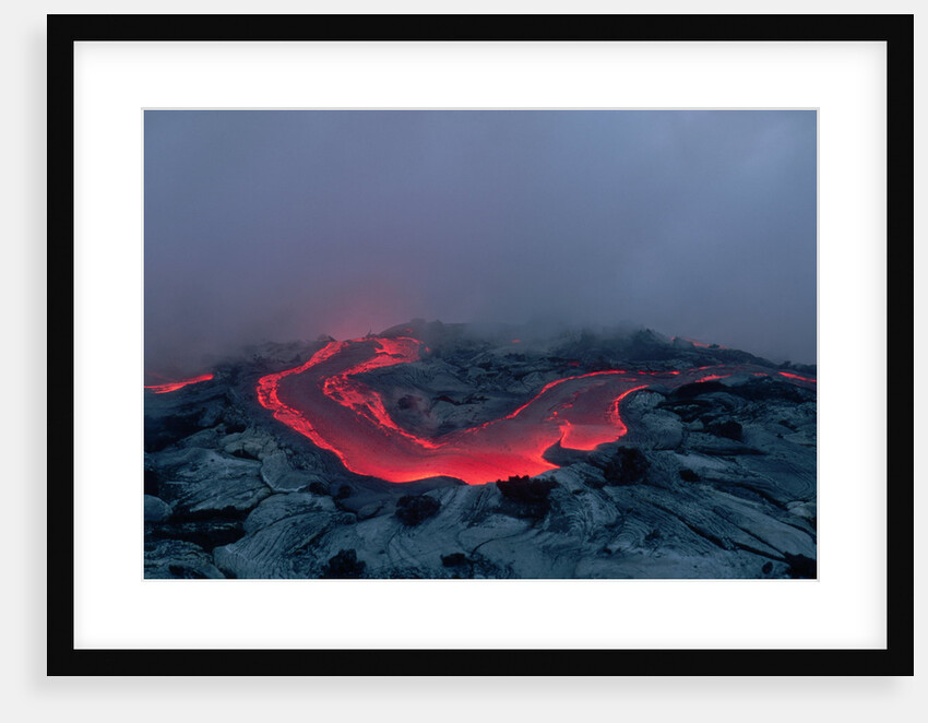 Lava Flowing in Hawaii by Anonymous