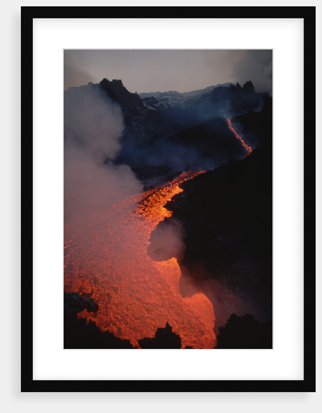 Glowing Lava in a Sicilian Valley by Anonymous