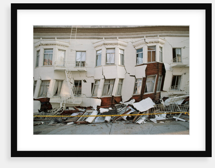Quake-Damaged Apartment House by Anonymous