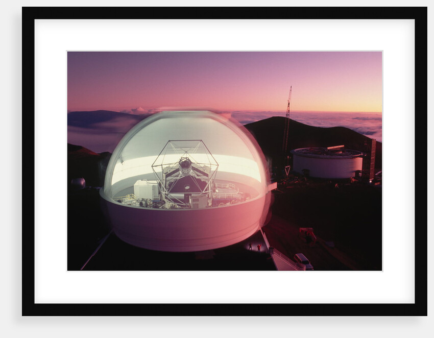 Keck Telescope Inside Its Dome by Anonymous