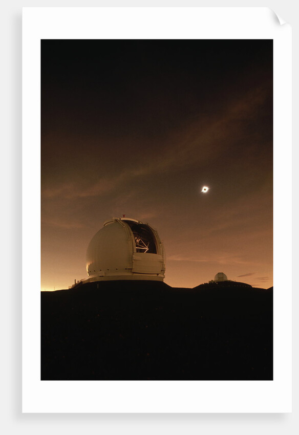 Eclipse Over Keck Observatory by Anonymous