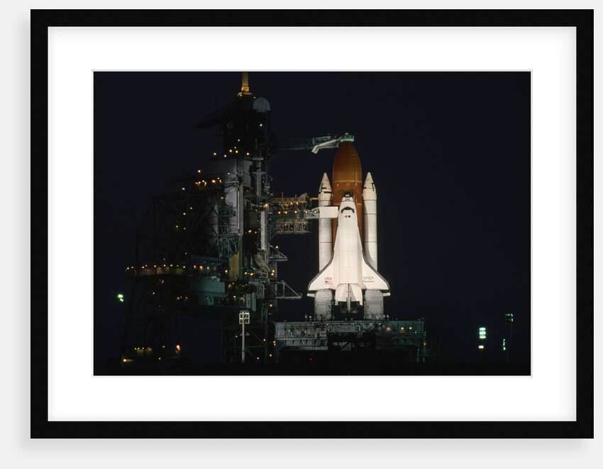 Space Shuttle Discovery on Launch Pad by Anonymous