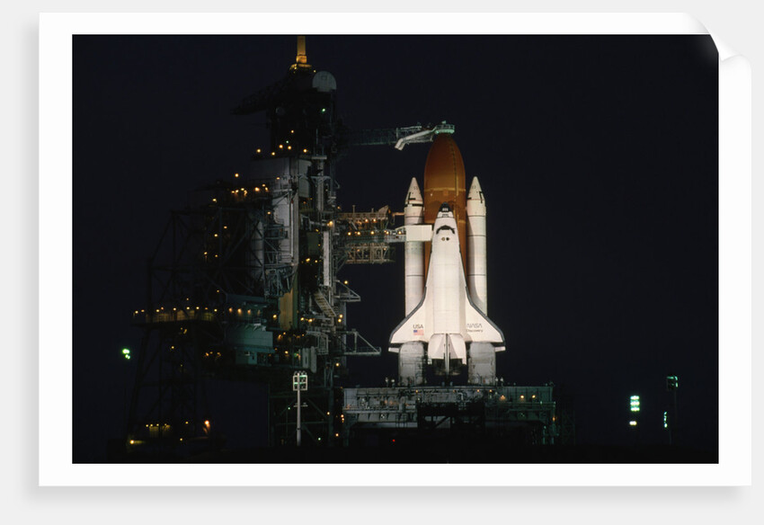 Space Shuttle Discovery on Launch Pad by Anonymous