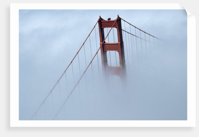 Golden Gate Bridge Tower Surrounded by Fog by Anonymous