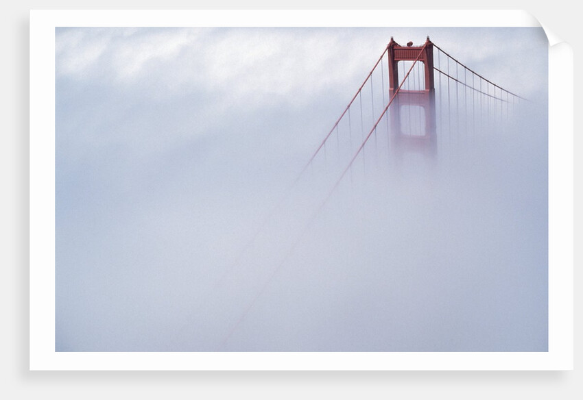 Golden Gate Bridge Tower Surrounded by Fog by Anonymous