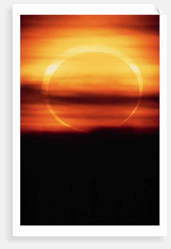 Eclipsed Sun Setting by Anonymous