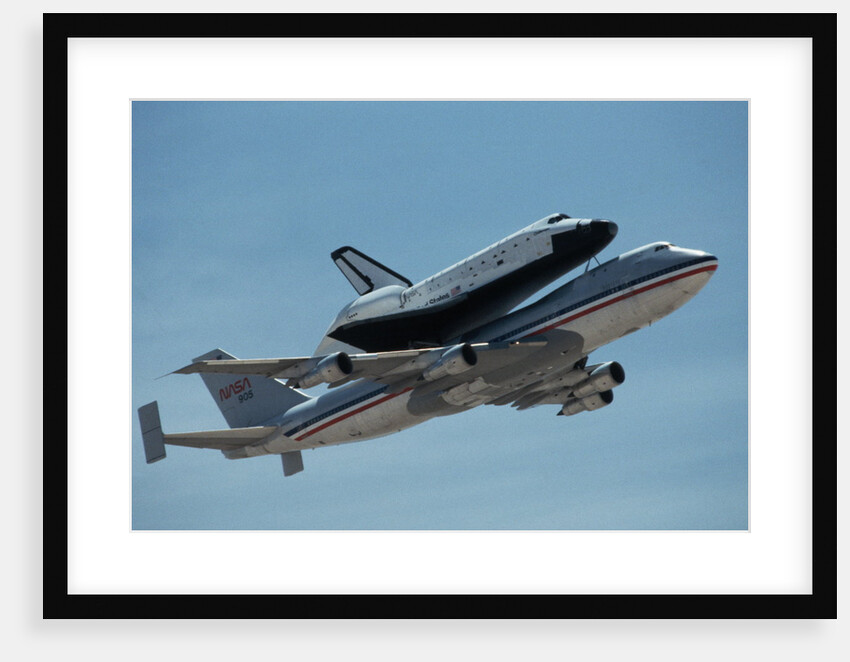 Space Shuttle Challenger Riding on 747 by Anonymous