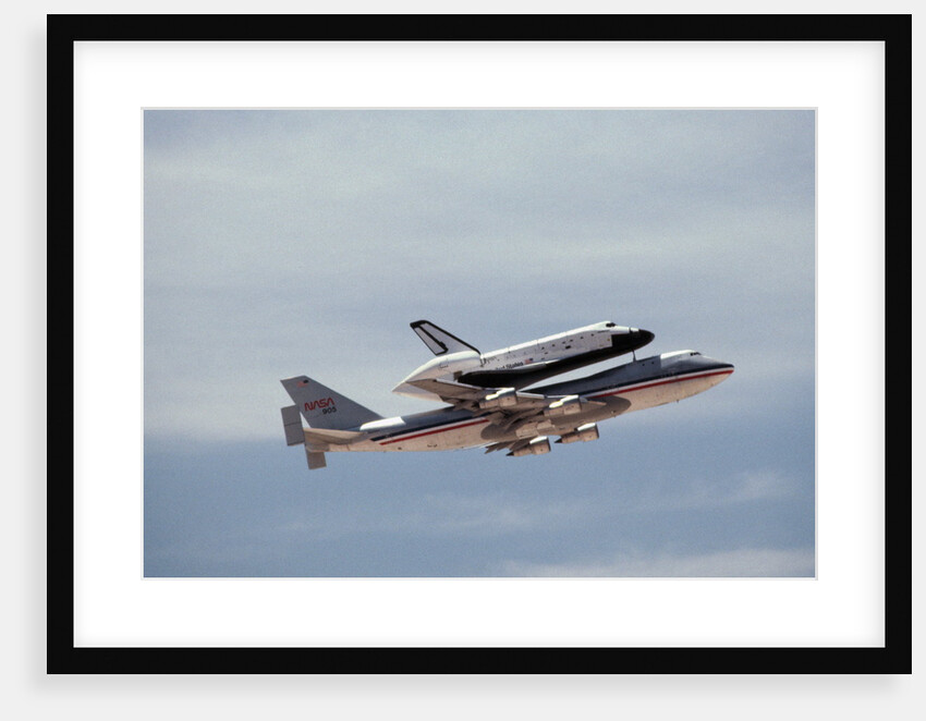 Space Shuttle Challenger Riding on 747 by Anonymous