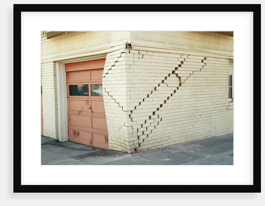 Brick Building with Earthquake Damage by Anonymous