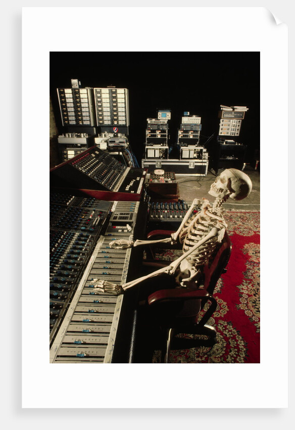 Skeleton at Mixing Boards by Anonymous