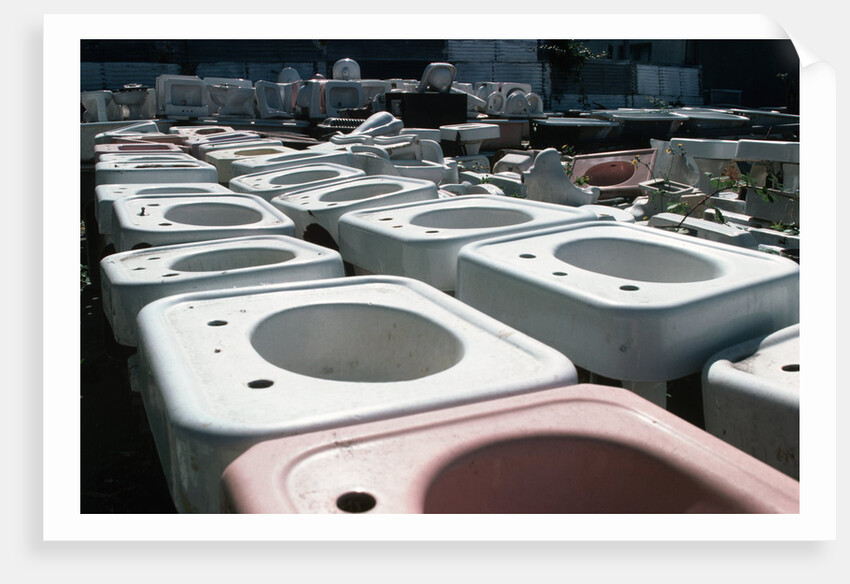 Old Sinks in Junkyard by Anonymous