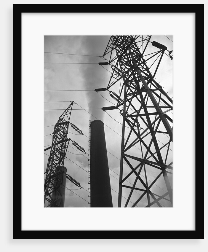 Power Lines at a Power Station by Anonymous