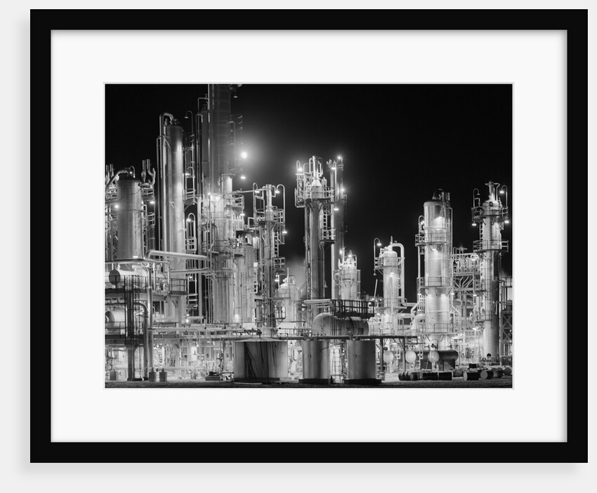 Hydro-Carbon Refinery at Night by Anonymous