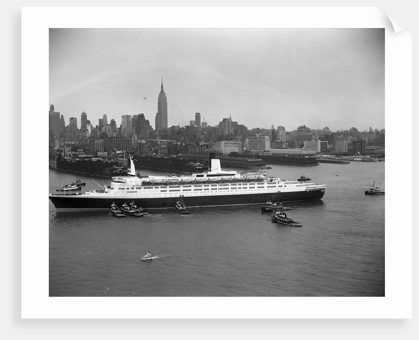 Cruise Ship in New York's Harbor by Anonymous