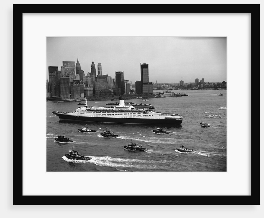 Cruise Ship in New York's Harbor by Anonymous