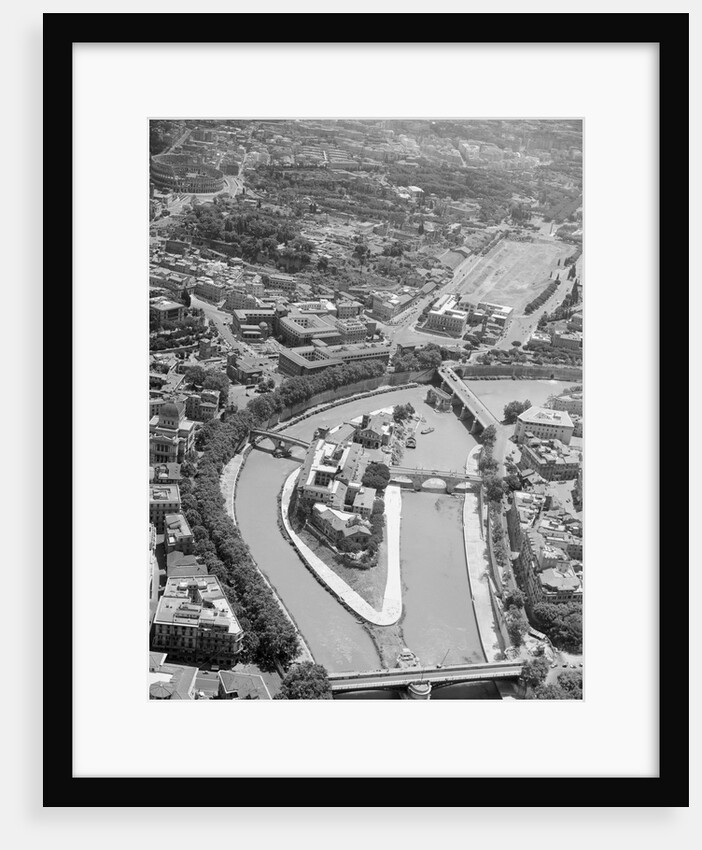 Aerial View of Isola Tiberina, Looking South by Anonymous