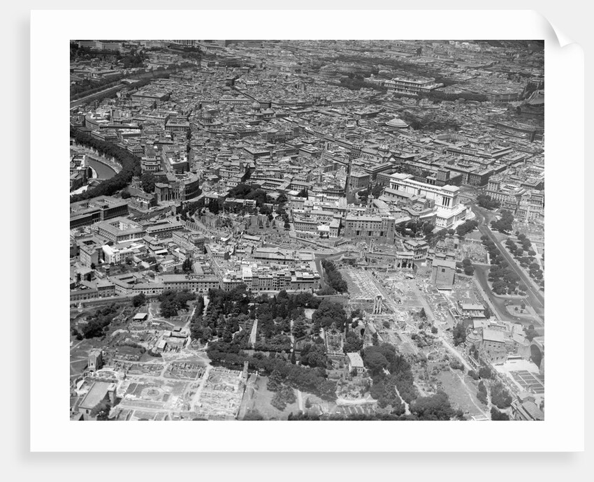 Aerial View of Roman Forum, Theater of Marcellus and Vicinity by Anonymous