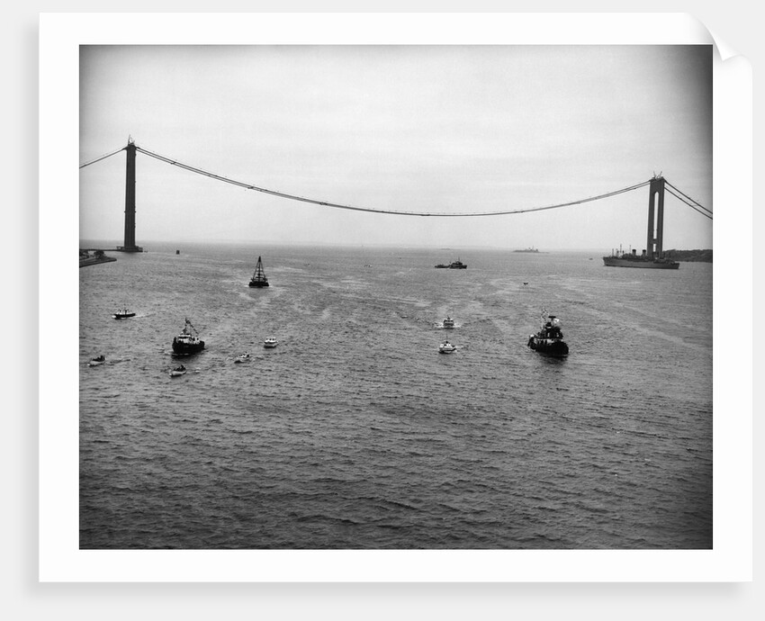 Verrazano-Narrows Bridge Under Construction by Anonymous