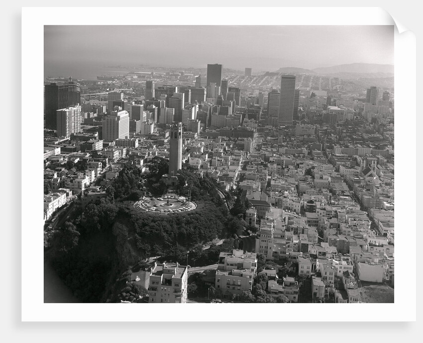 Aerial View of Telegraph Hill and Coit Tower by Anonymous