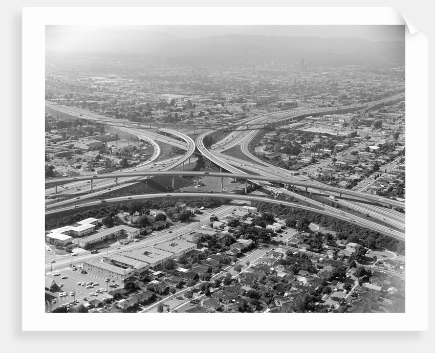 Aerial View of Highway and Suburbs by Anonymous