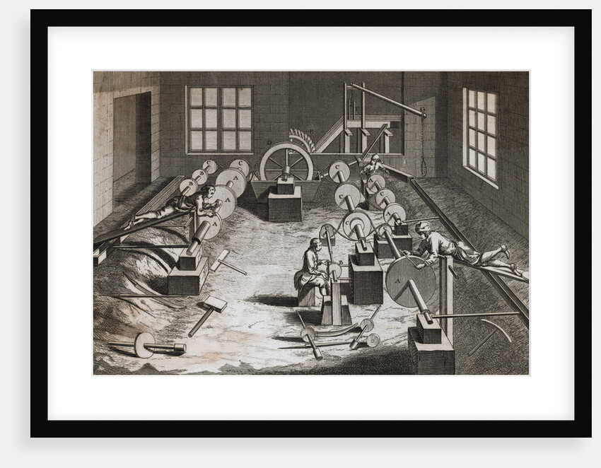 Men Utilizing Factory Machinery by Anonymous