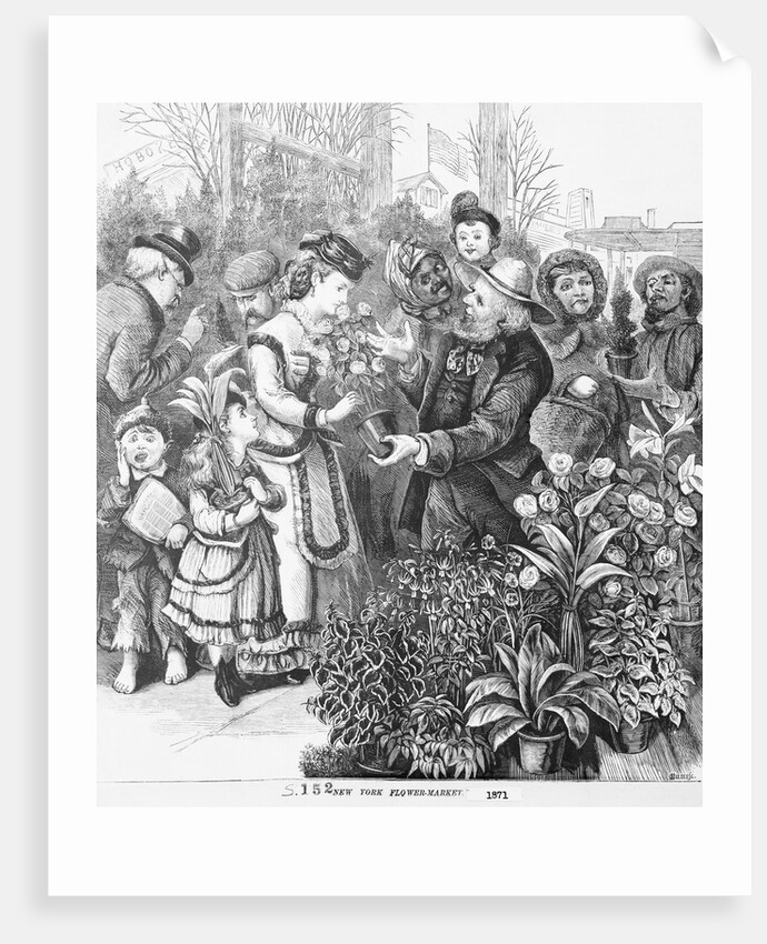 Flower Market in New York City by Anonymous