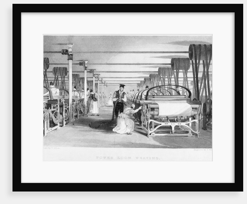 Interior of Power Loom Weaving Factory by Anonymous