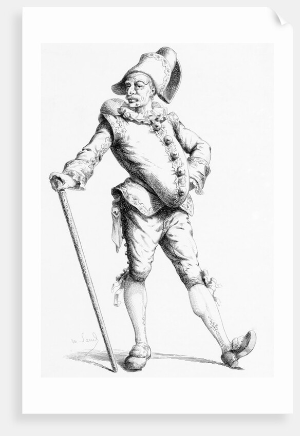 Italian Comedy Figure Polichinelle by Anonymous