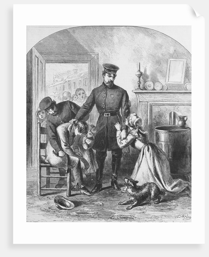 Officers Arresting Boy by Anonymous