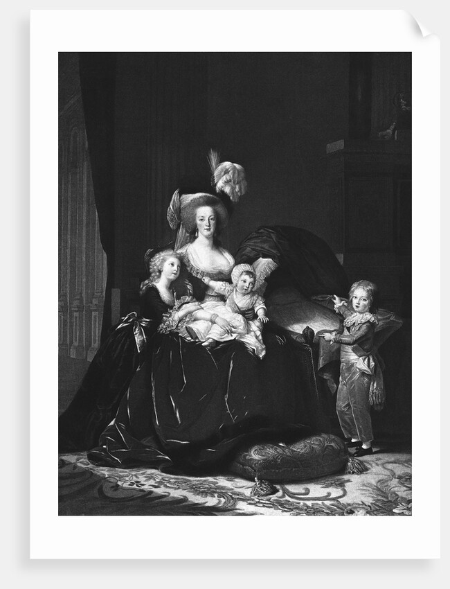Marie Antoinette with Her Children by Anonymous