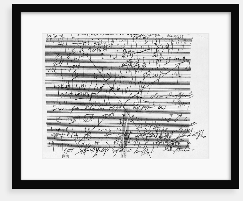 Display of Musical Score by Ludwig Beethoven by Anonymous