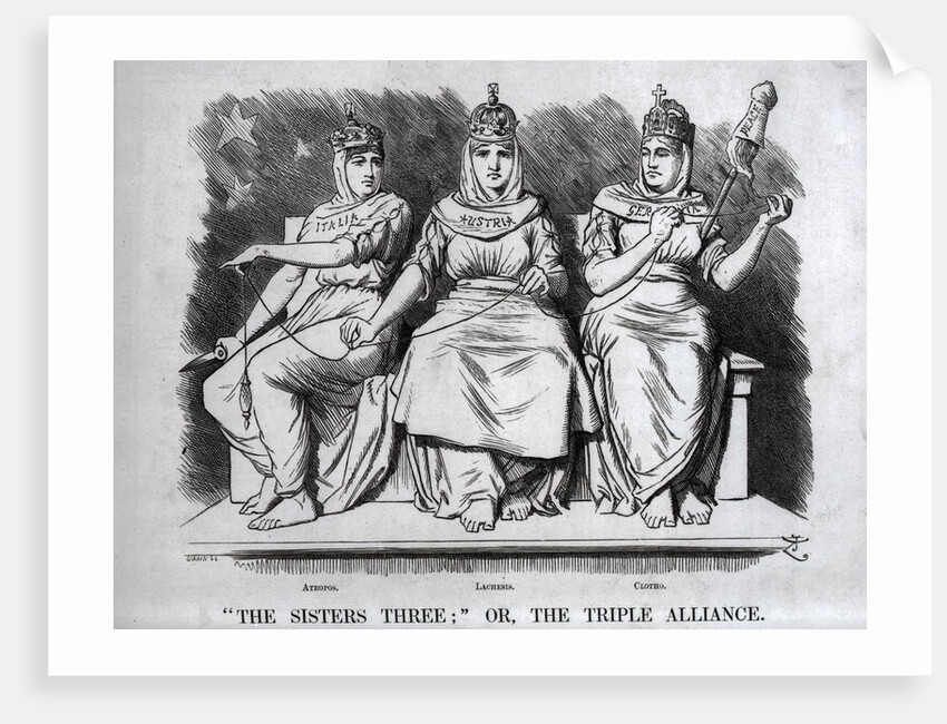 Caricature of the Triple Alliance by Anonymous