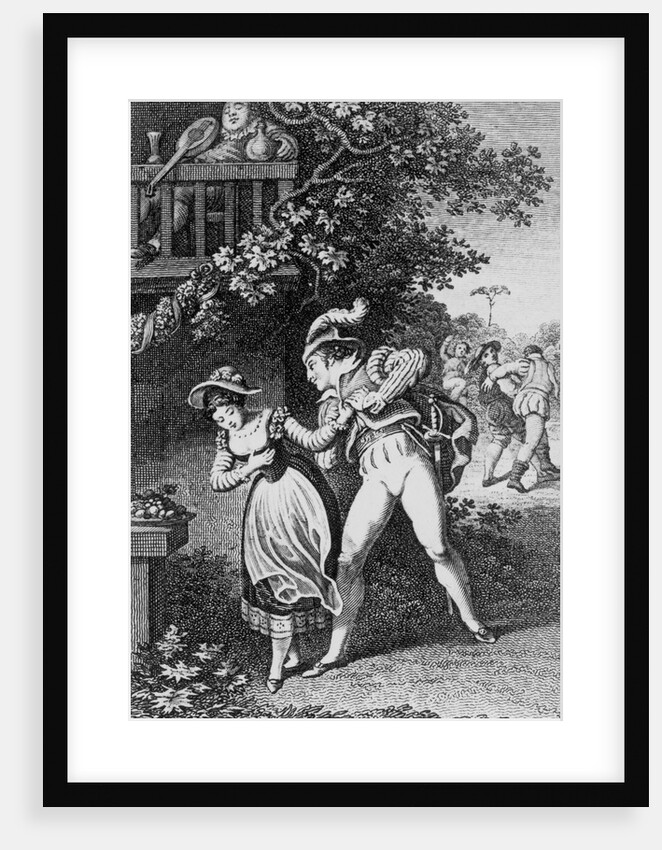 Illustration of Don Juan Seducing a Woman by Anonymous