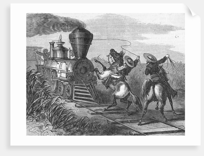 Cowboys Lassoing a Train by Anonymous