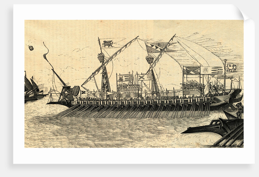 Galley Ship on the Seas by Anonymous