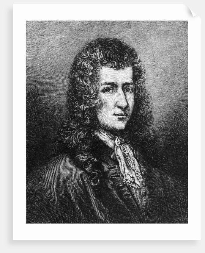 17th-Century Engraving of Rene-Robert Cavelier de La Salle by Anonymous