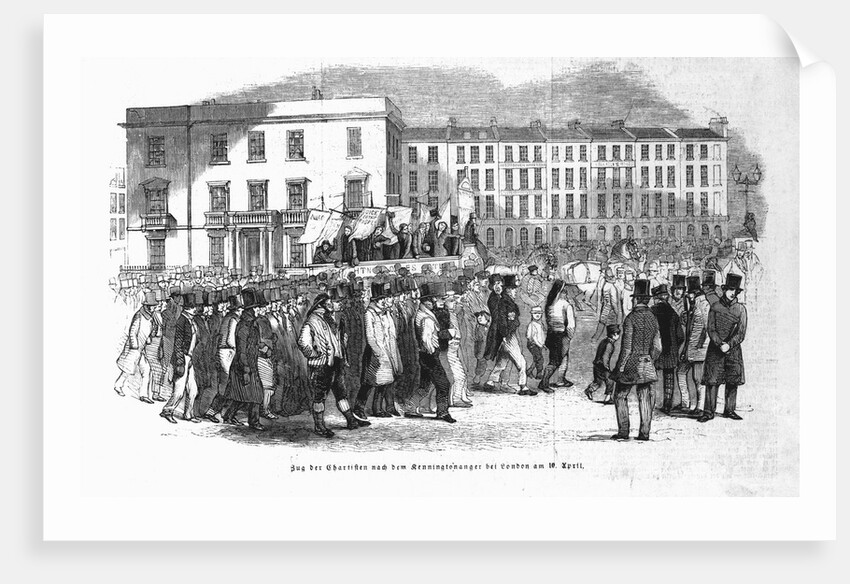 Illustration of Congregation Marching on London Street by Anonymous