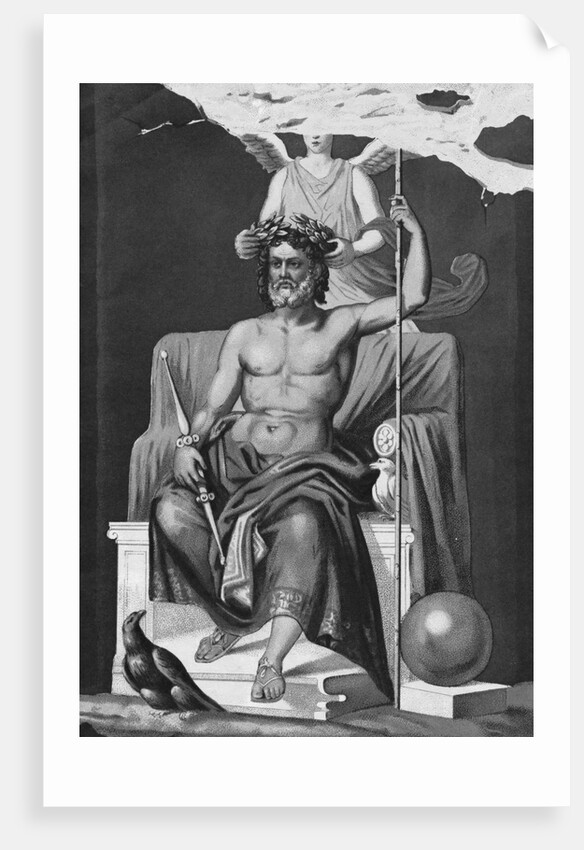 Illustration of Zeus Crowned by Victory by Anonymous