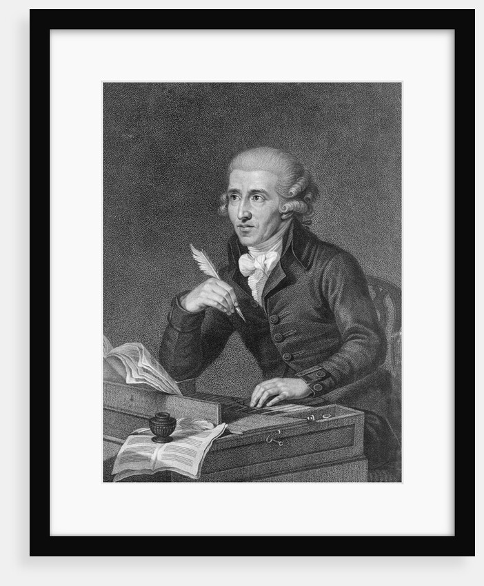 Copper Engraving of Austrian Composer Joseph Haydn by Anonymous