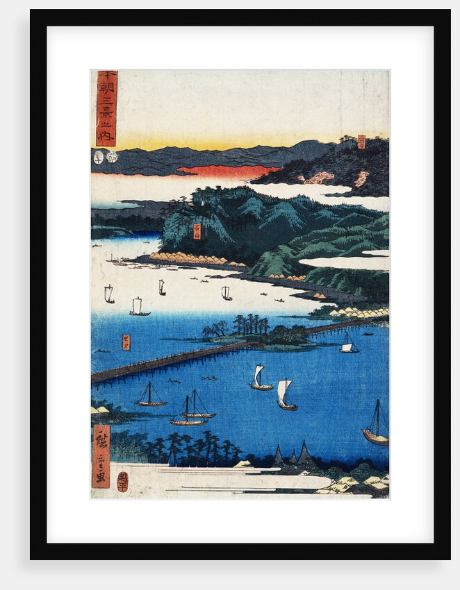 Eight Views of Omi: Miidera, Ishiyama, Seta by Hiroshige