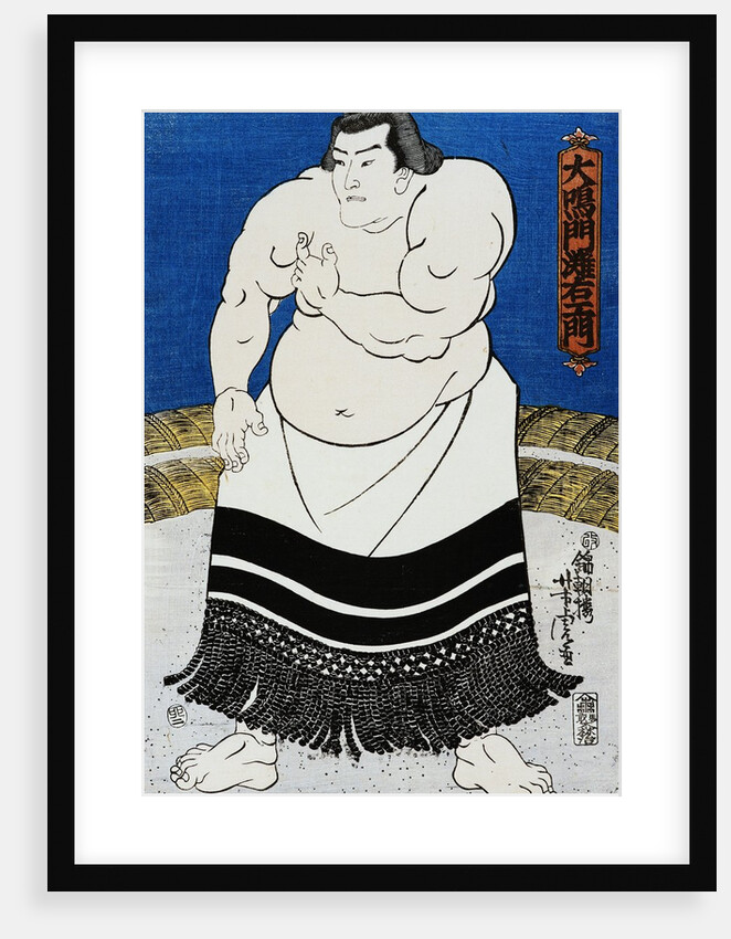 Japanese Print of a Sumo Wrestler Probably by Kunisada
