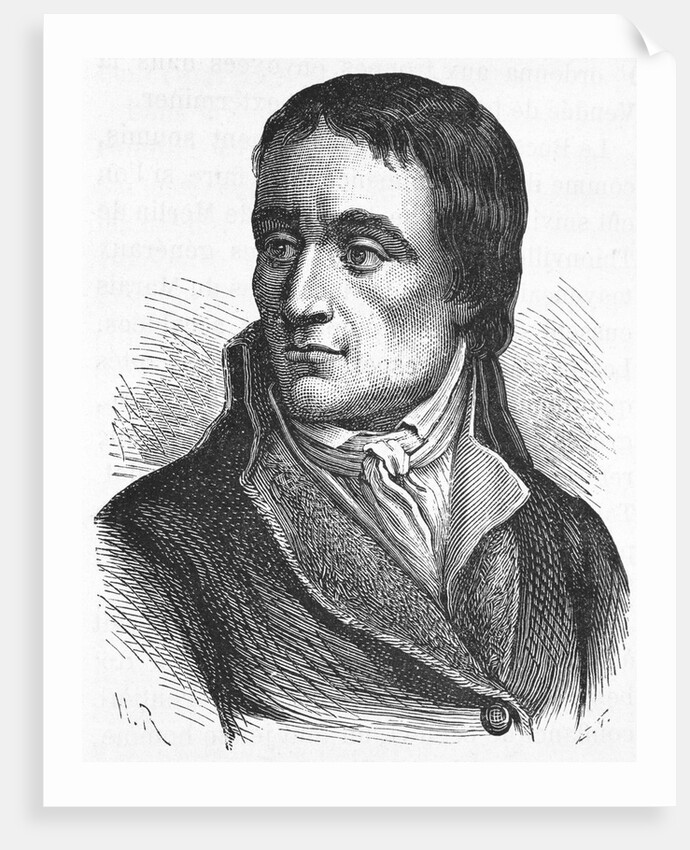 19th Century Portrait of French Politician Jean-Baptiste Carrier from L'Histoire de France by Henri Jean Guillaume Martin