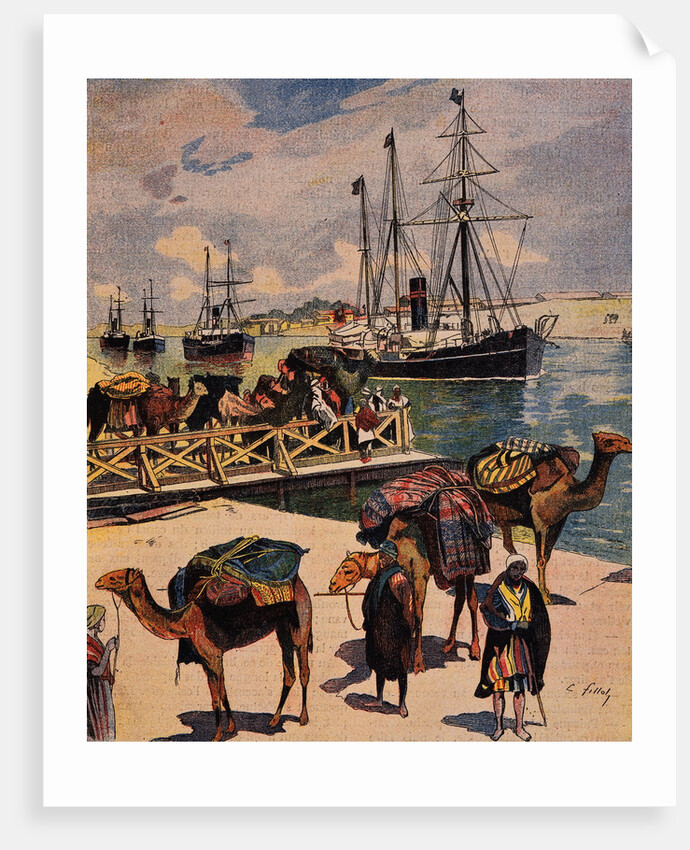 Camels Waiting at the Suez Canal by Anonymous