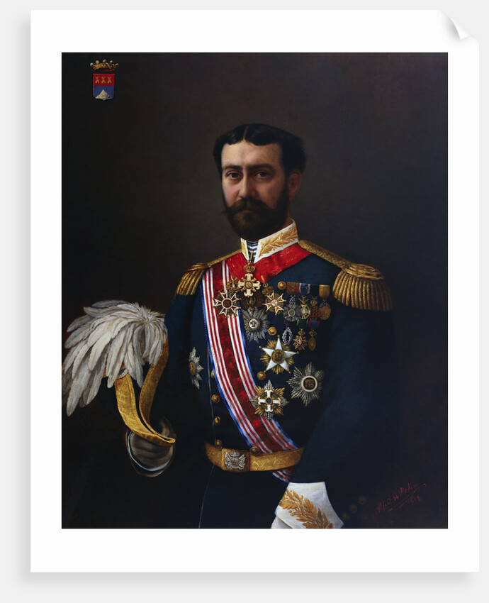 Portrait Painting of the Count of Montalbo in Uniform by Alfred de Dekez