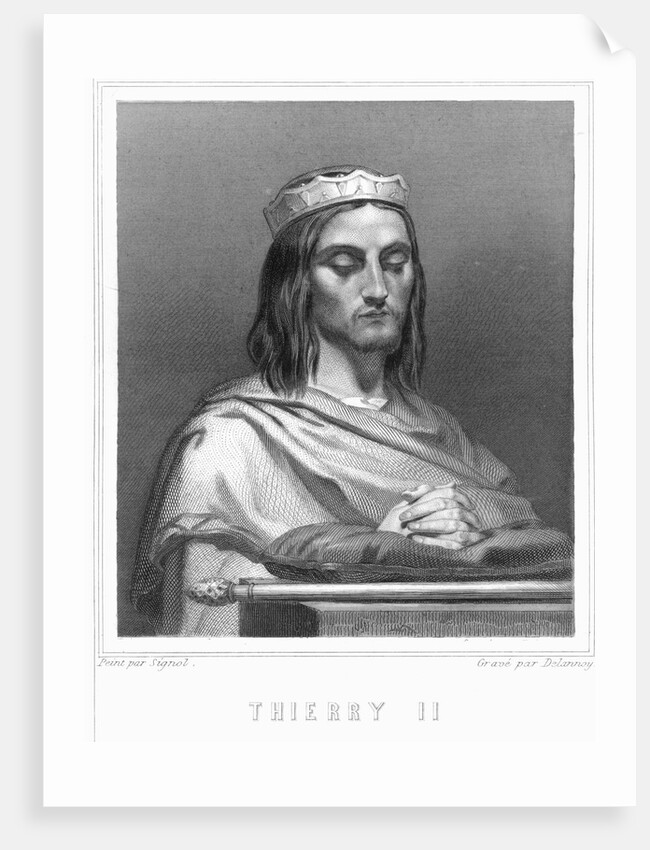 Theuderic II, King of Orleans, Burgundy and Austrasia by Delannoy
