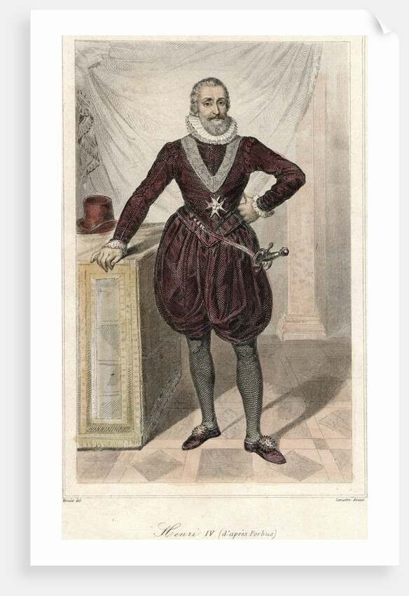 Portrait Engraving of Henry IV, King of France by Anonymous