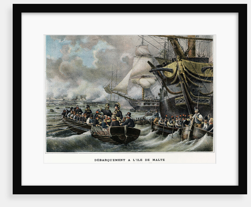 Debarquement a l'Ile de Malte Illustration in Victoires et Conquetes des Armees Francaises by Anonymous